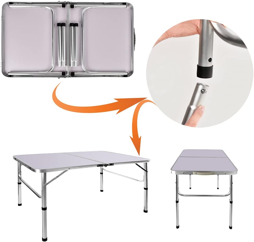 Heavy Duty Folding Table – Perfect for Garden, Camping, BBQs & Parties - Homes Must Haves