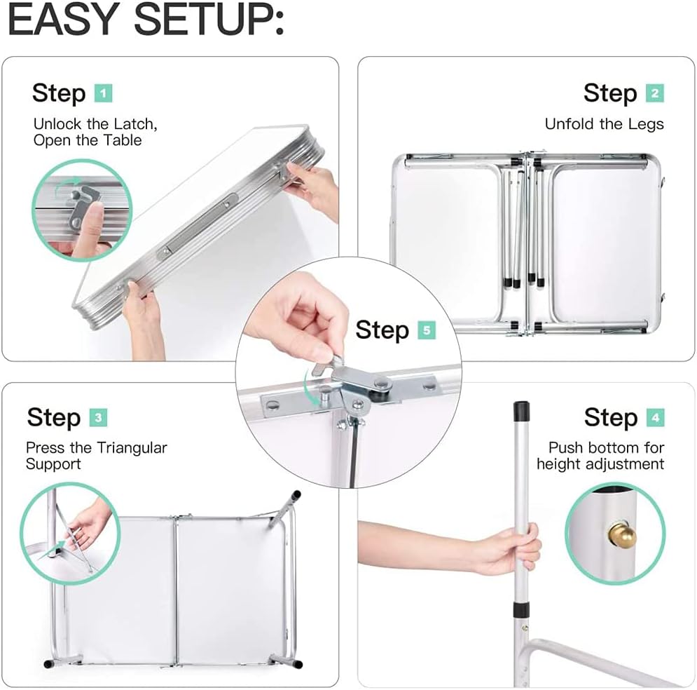 Heavy Duty Folding Table – Perfect for Garden, Camping, BBQs & Parties - Homes Must Haves