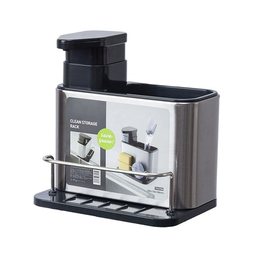 Multifunctional Kitchen Sink Storage Rack with Soap / Detergent Dispenser - Homes Must Haves