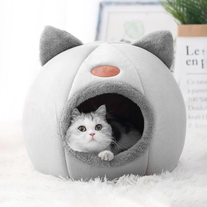 Winter Cat Bed Small Dog House - Cozy Cat Puppy Cave Nest - Homes Must Haves