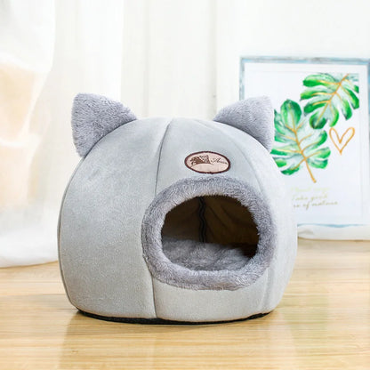 Winter Cat Bed Small Dog House - Cozy Cat Puppy Cave Nest - Homes Must Haves