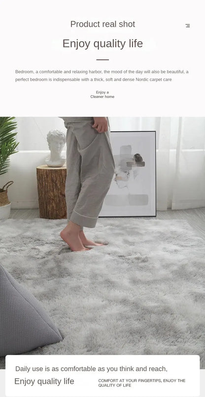 40*60CM Nordic Style Plush Bedroom Rug - Homes Must Haves