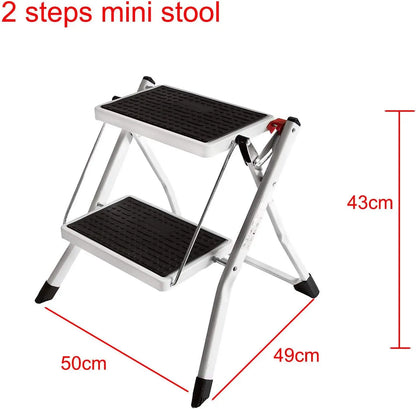 2-4 Steps Ladder Portable Foldable Anti Slip Feet for Indoor Outdoor Use - Homes Must Haves