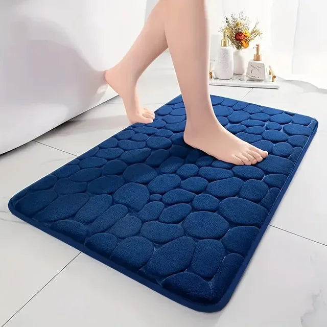 3D Non Slip Cobblestone Embossed Bathroom Mat - Homes Must Haves