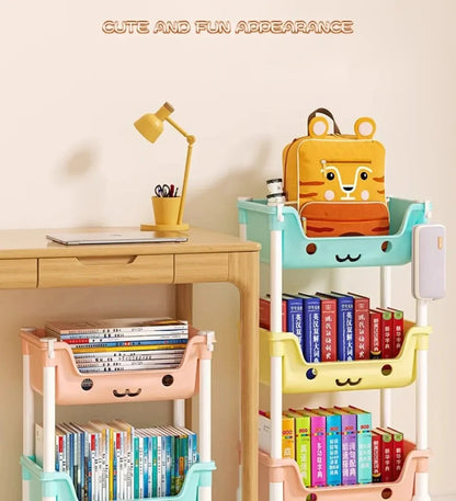 Toy Storage Trolley Bookshelf Snack Rack For Children - Homes Must Haves