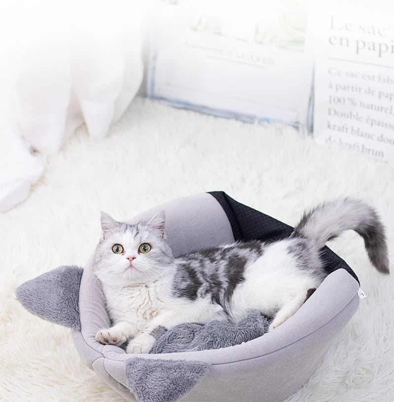 Winter Cat Bed Small Dog House - Cozy Cat Puppy Cave Nest - Homes Must Haves