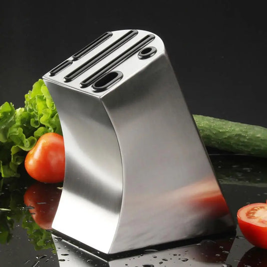 Stainless Steel Knife Block Storage Rack Knife Holder Knife - Homes Must Haves