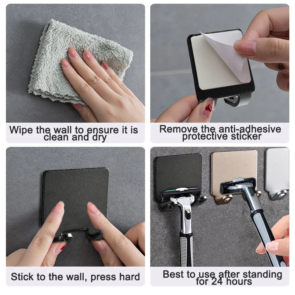 Aluminium Self Adhesive Razor Holder - Homes Must Haves