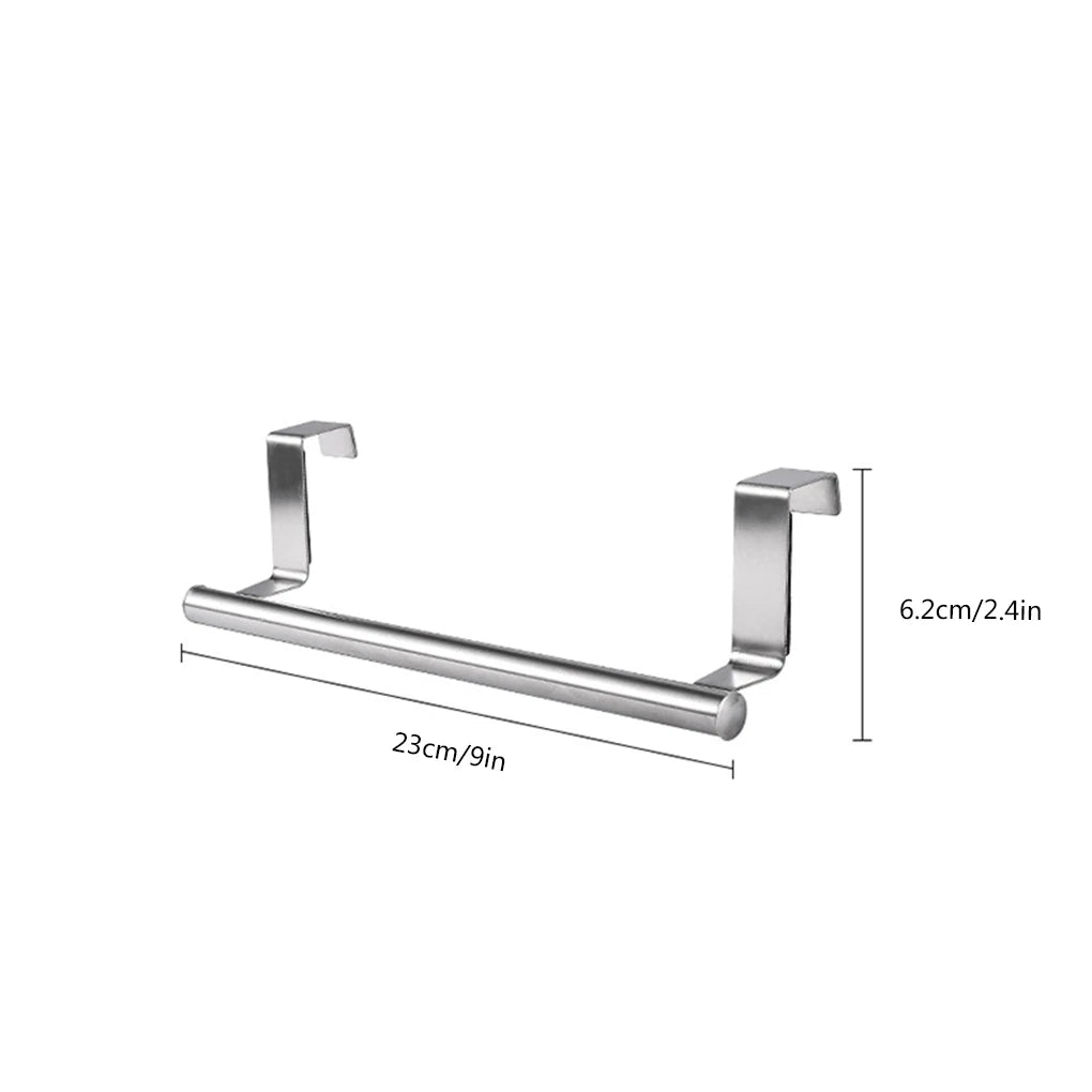 Kitchen Cabinet Door Hanging Towel Rack - Stainless Steel - Homes Must Haves