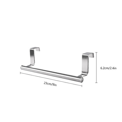 Kitchen Cabinet Door Hanging Towel Rack - Stainless Steel - Homes Must Haves