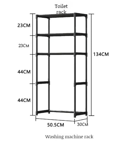 Multi-Layer Floor Standing Over the Toilet / Washer Storage Rack - Homes Must Haves