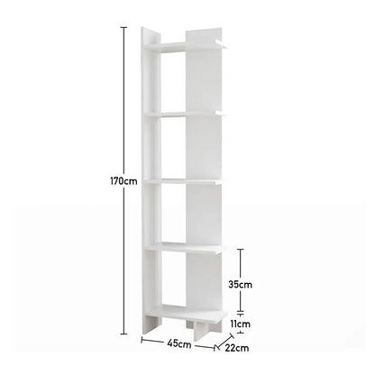 Modern 5-Tier Corner Bookshelf Shelf Unit - Homes Must Haves