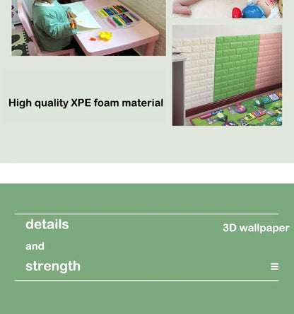 10m 3D Self-Adhesive Wallpaper Continuous Waterproof Brick Wall Stickers - Homes Must Haves