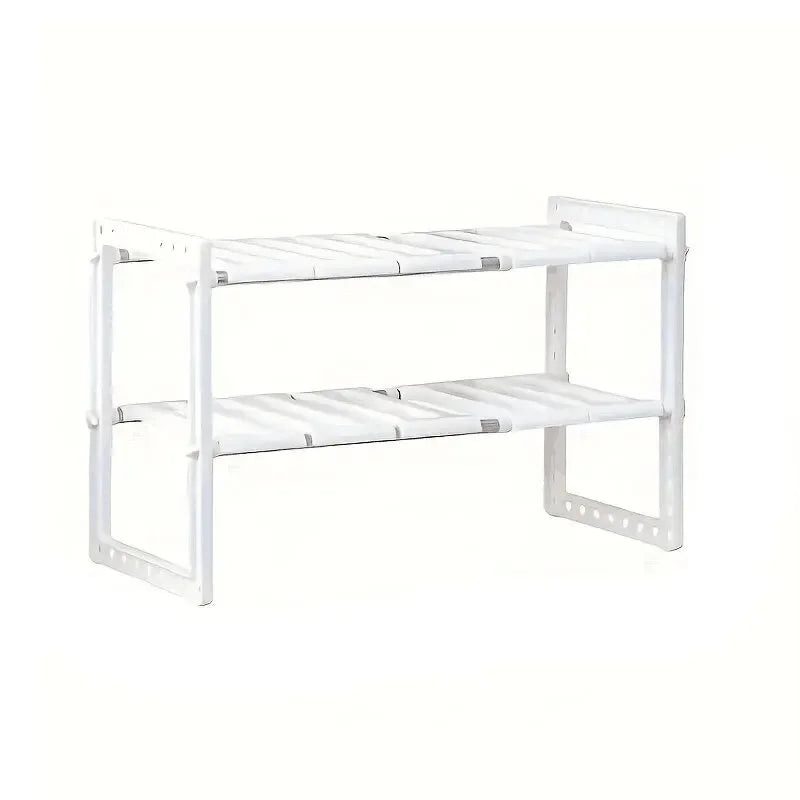 Cabinet Organiser Shelves, Stackable Kitchen Counter / Under Sink Shelves, - Homes Must Haves