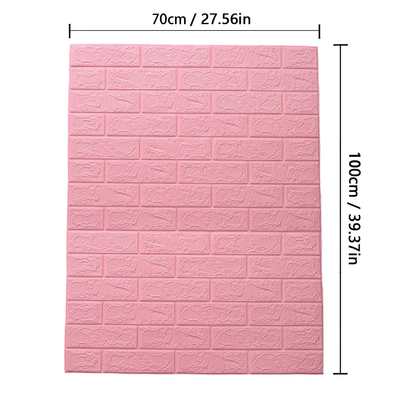 10m 3D Self-Adhesive Wallpaper Continuous Waterproof Brick Wall Stickers - Homes Must Haves