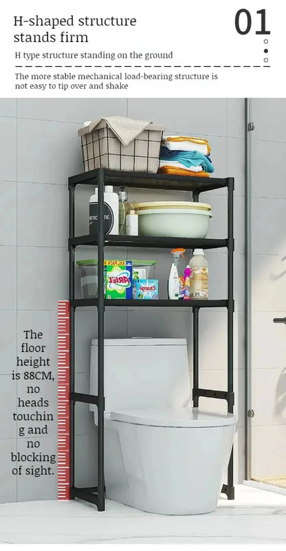 Multi-Layer Floor Standing Over the Toilet / Washer Storage Rack - Homes Must Haves