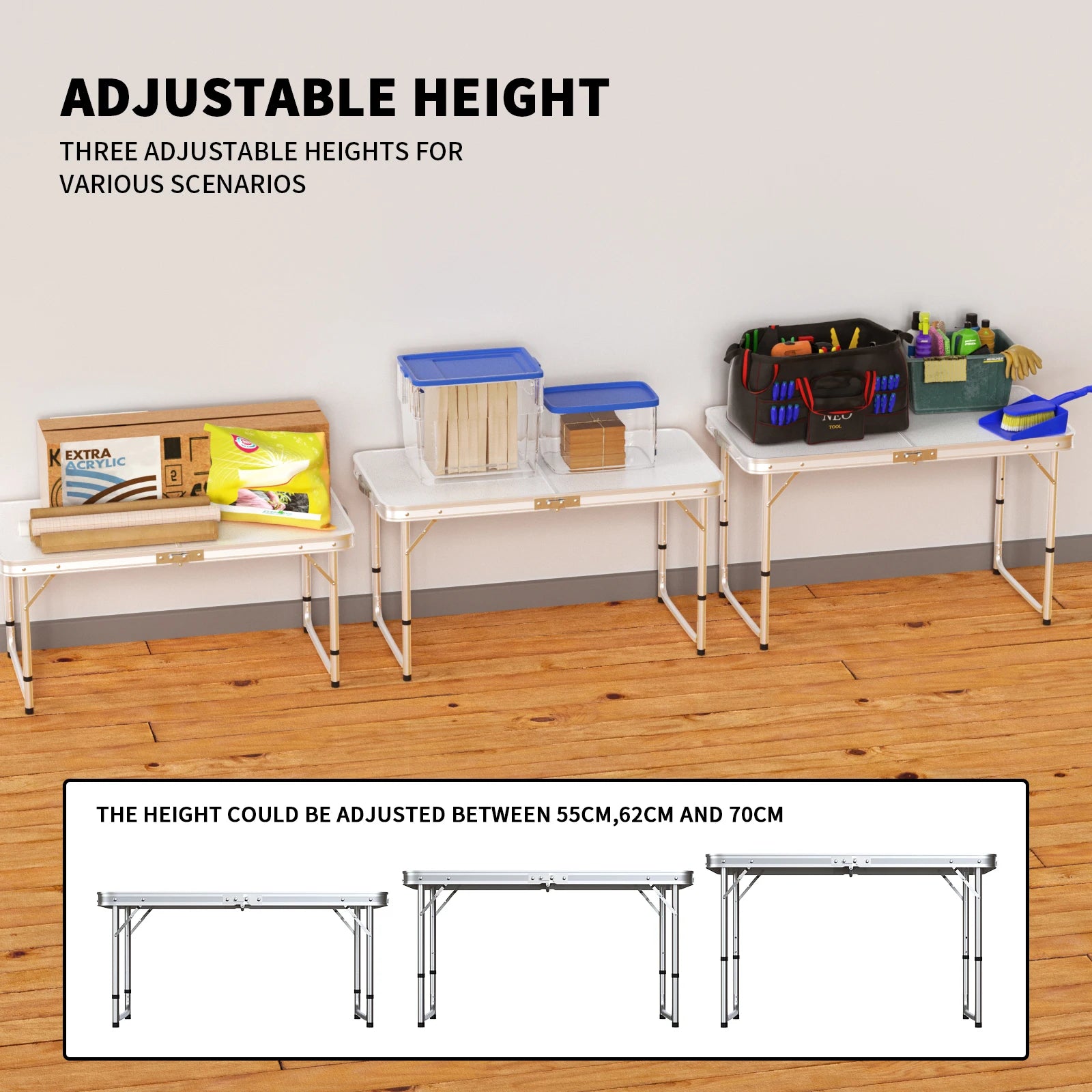 Heavy Duty Folding Table – Perfect for Garden, Camping, BBQs & Parties - Homes Must Haves