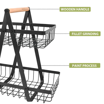 3 & 2-Tier Countertop Fruit Basket - Homes Must Haves