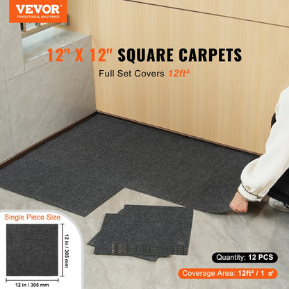 Carpet Tiles Peel & Stick Self Adhesive Soft Padded Carpet Tiles - Homes Must Haves