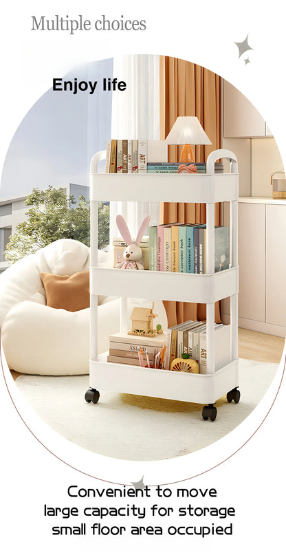 Rolling Multi-Layer Storage Cart – Compact Organiser Trolley for Living Room Kitchen, Bedroom & Bathroom - Homes Must Haves