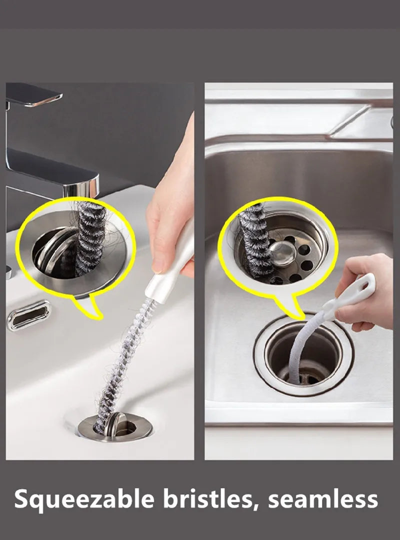 Flexible Pipe Dredging Brush for Kitchen / Bathroom Drains - Homes Must Haves