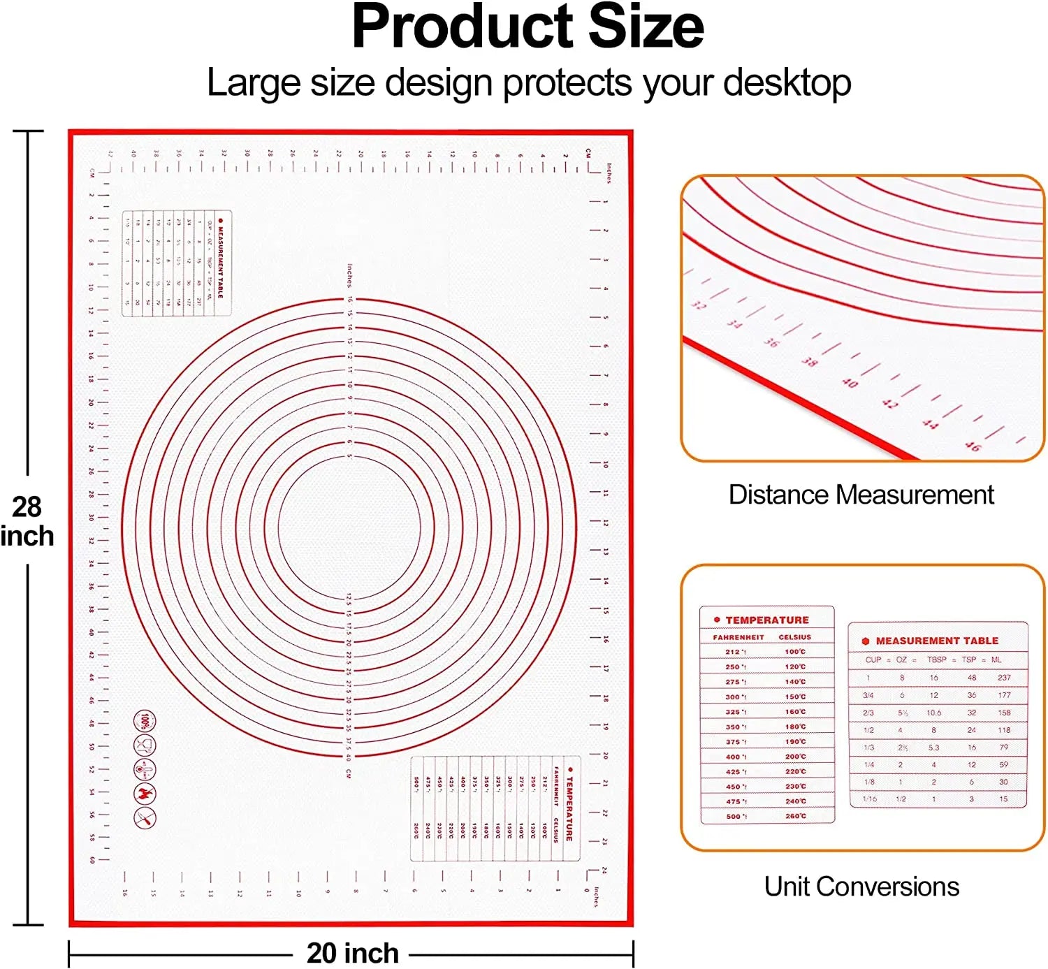 Silicone Baking / Kneading Mat for Dough - Homes Must Haves