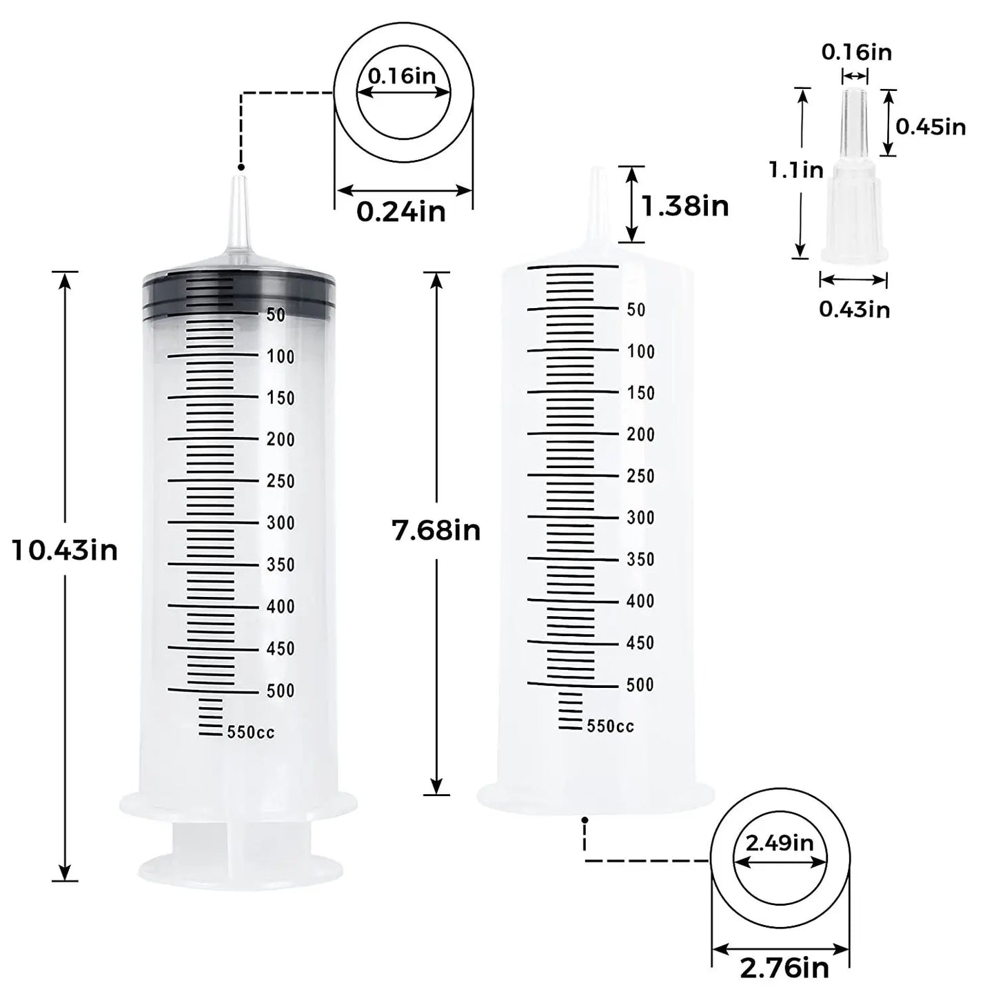 Multifunction 100ml-550ml Syringe With 100cm Hose Pump For Pet Food / Medicine Feeding - Homes Must Haves