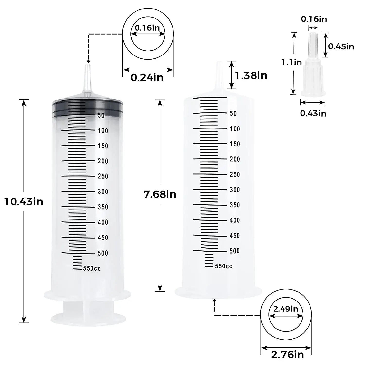 Multifunction 100ml-550ml Syringe With 100cm Hose Pump For Pet Food / Medicine Feeding - Homes Must Haves