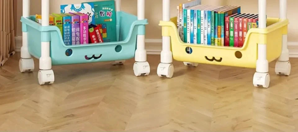 Toy Storage Trolley Bookshelf Snack Rack For Children - Homes Must Haves