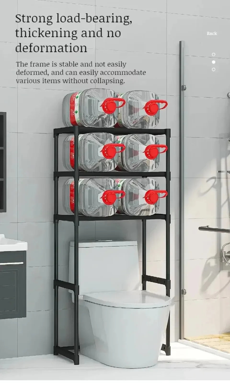 Multi-Layer Floor Standing Over the Toilet / Washer Storage Rack - Homes Must Haves