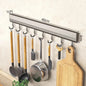 Aluminium Alloy Wall-Mounted Hooks Rack – Drill-Free Storage for Kitchen - Homes Must Haves