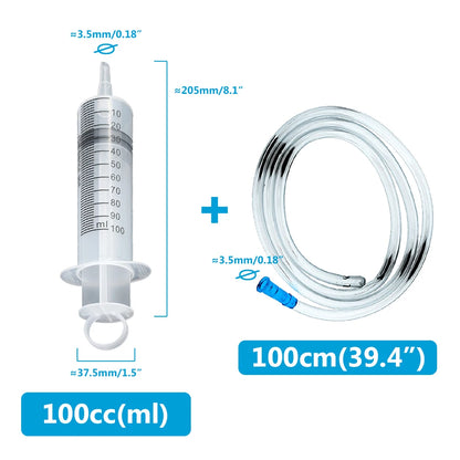 Multifunction 100ml-550ml Syringe With 100cm Hose Pump For Pet Food / Medicine Feeding - Homes Must Haves