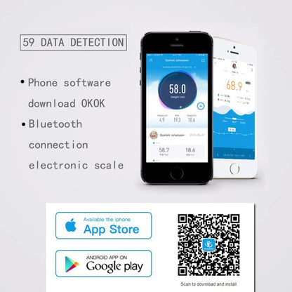 Body Fat Analyser Digital Bathroom Scale - With Smartphone App / Bluetooth-compatible - Homes Must Haves