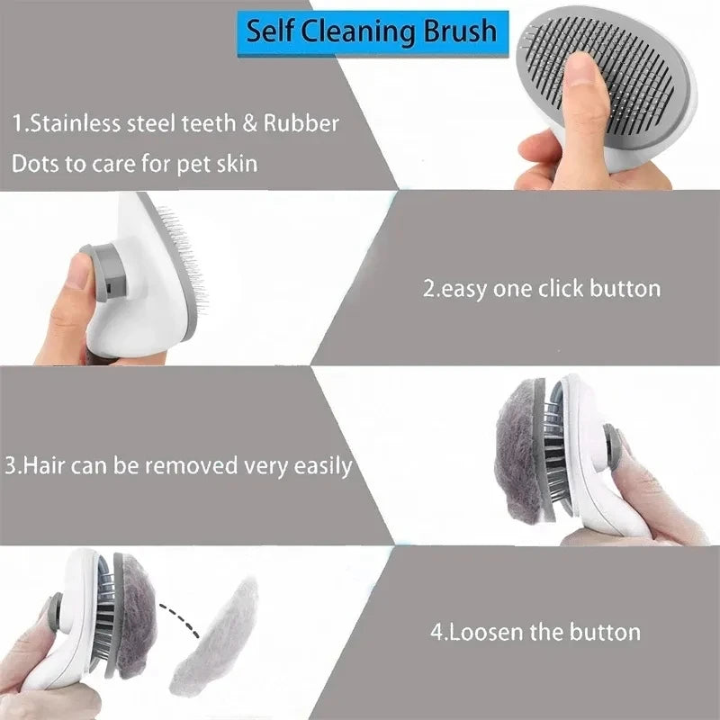 Self-cleaning Pet Hair Removal Comb - Homes Must Haves