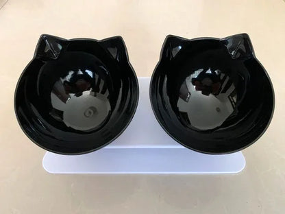 Non-Slip Slanted Cat & Dog Food / Water Bowl With Stand - Anti-Spill - Homes Must Haves