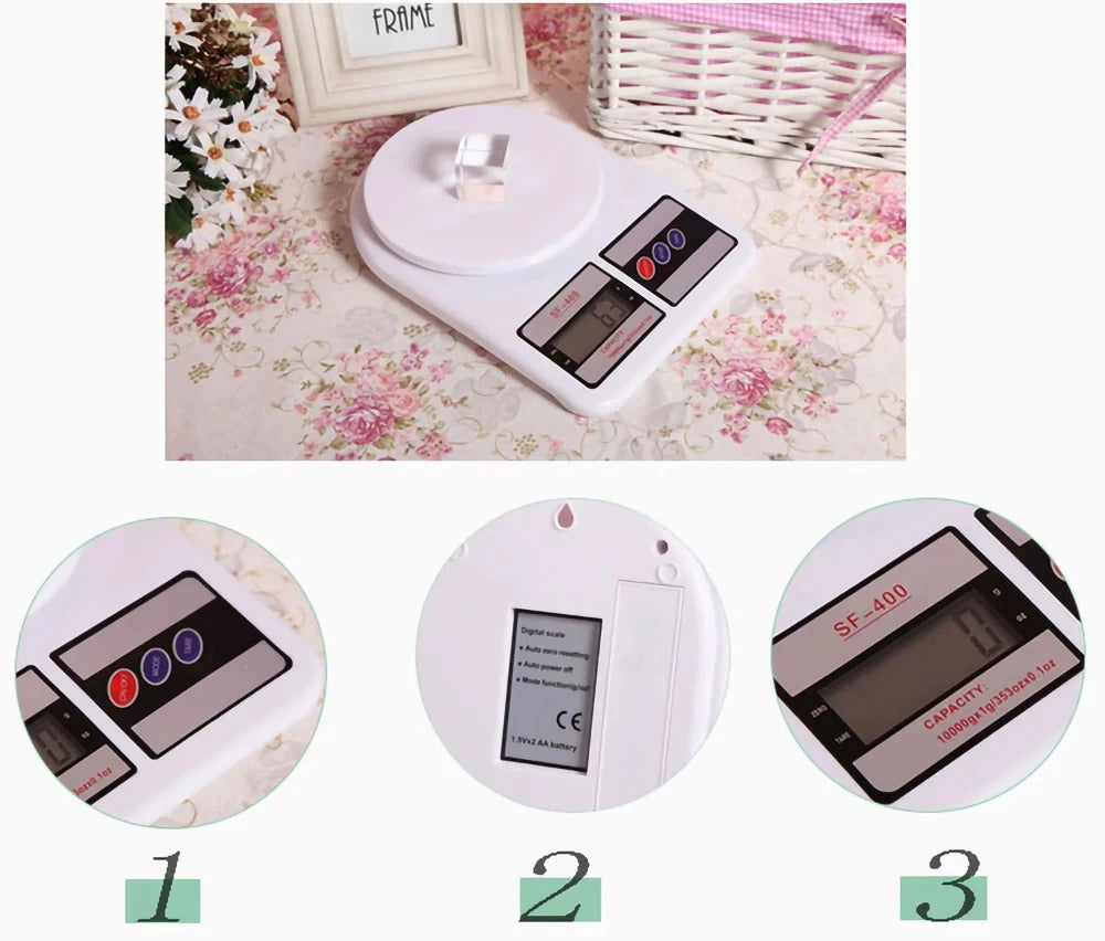 High-precision Digital Kitchen Scale - Up to 10 KG - Homes Must Haves