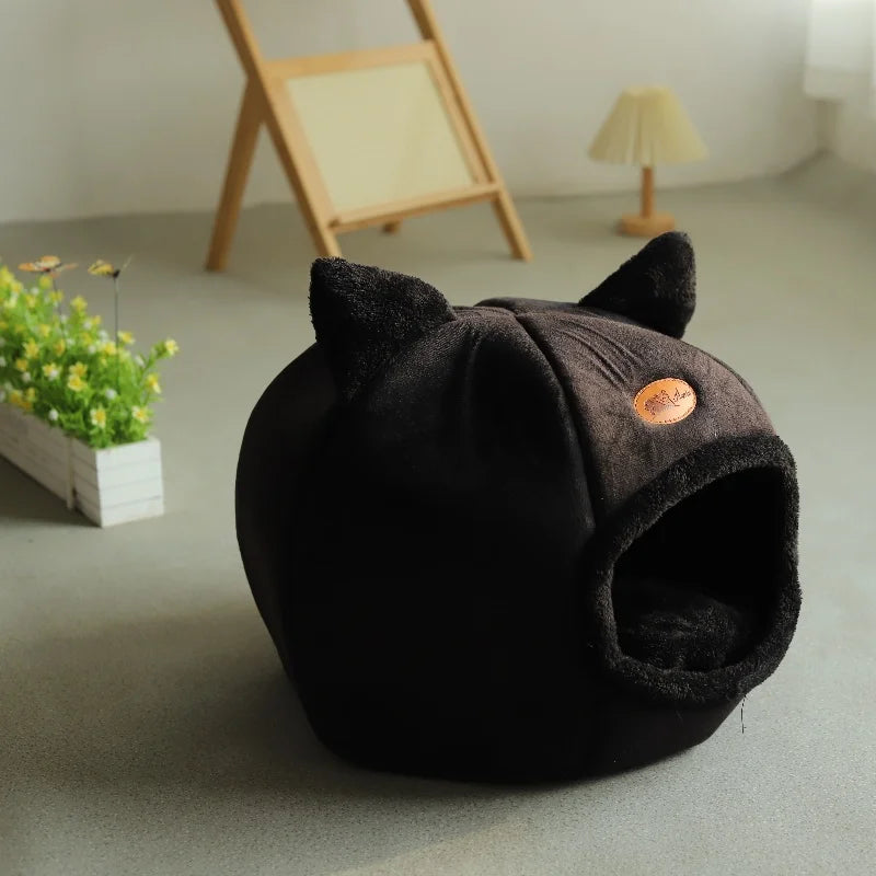 Winter Cat Bed Small Dog House - Cozy Cat Puppy Cave Nest - Homes Must Haves