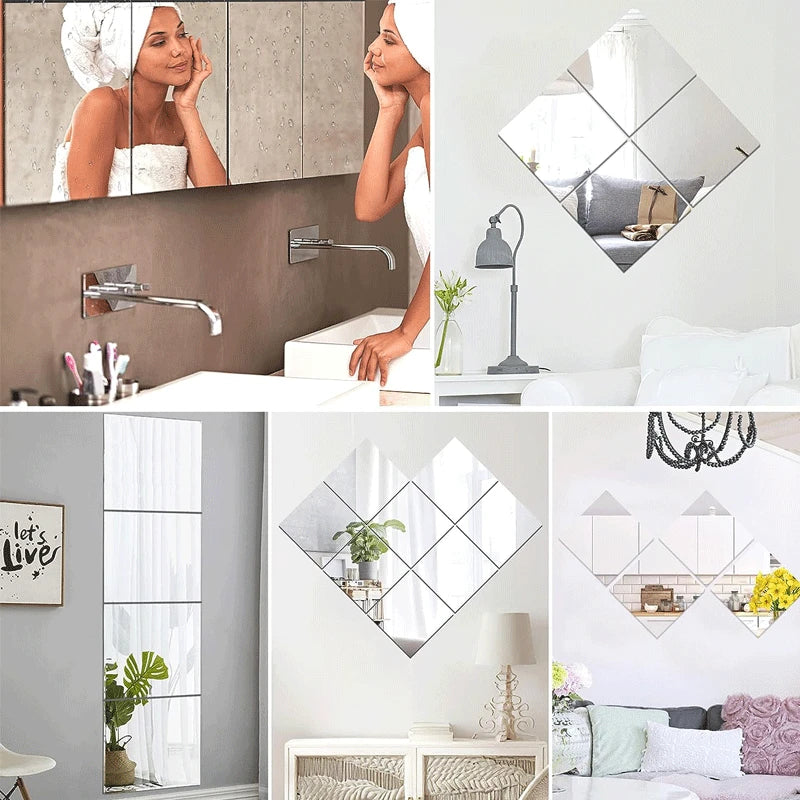 Self Adhesive Flexible Mirror Sheets - Non Glass Removable Mirrors - Homes Must Haves