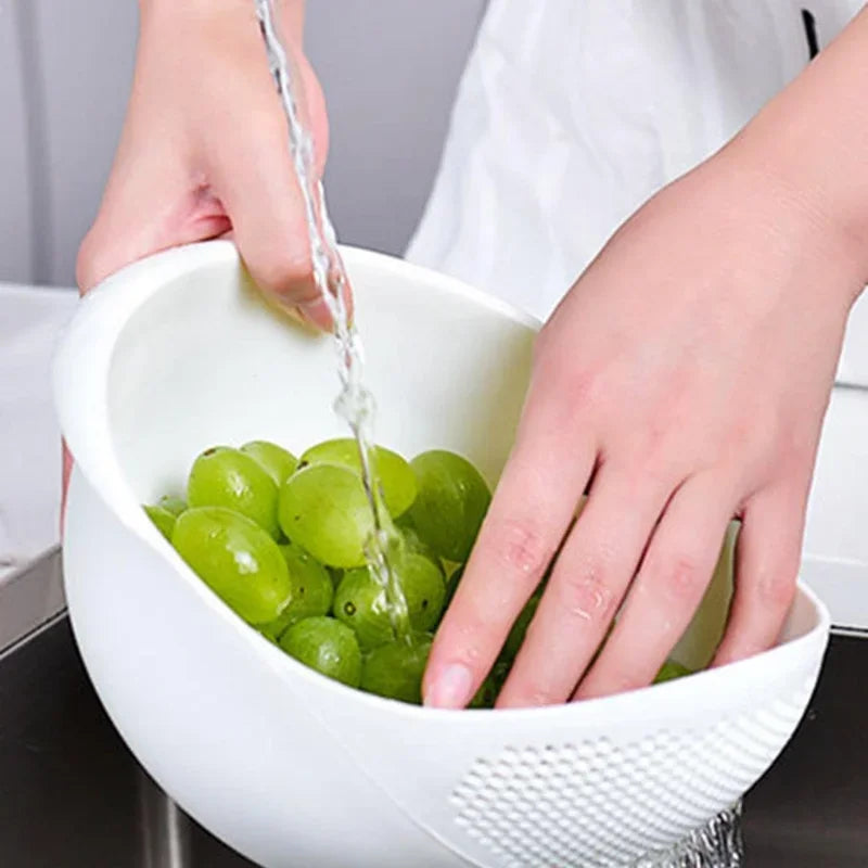 Silicone Colander (Strainer) for Washing Rice, Fruits, Vegetables - Homes Must Haves