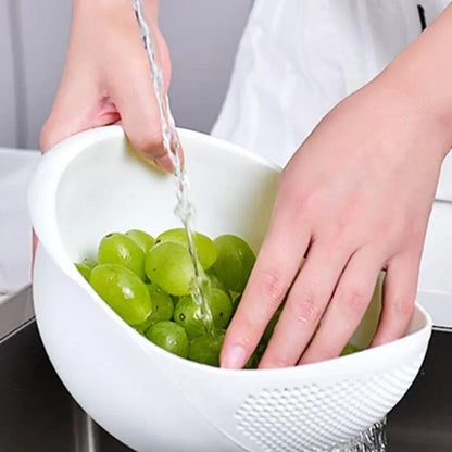 Silicone Colander (Strainer) for Washing Rice, Fruits, Vegetables - Homes Must Haves