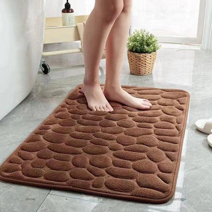 3D Non Slip Cobblestone Embossed Bathroom Mat - Homes Must Haves