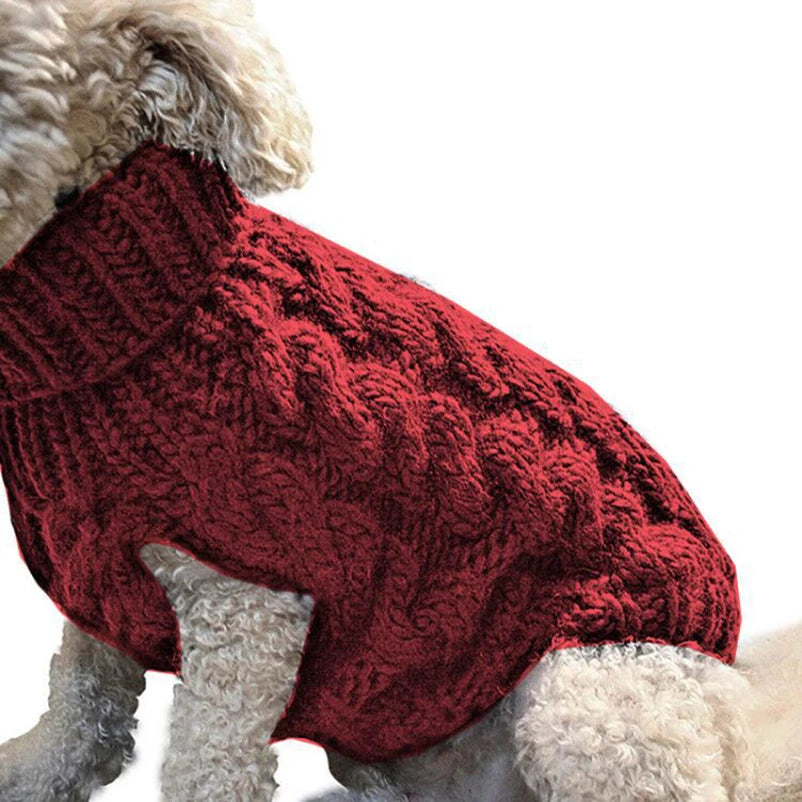 Puppy Dog Turtleneck Sweaters Teddy Jacket for Small Medium Dogs for Winter - Soft Yorkie Coat - Homes Must Haves