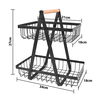 3 & 2-Tier Countertop Fruit Basket - Homes Must Haves