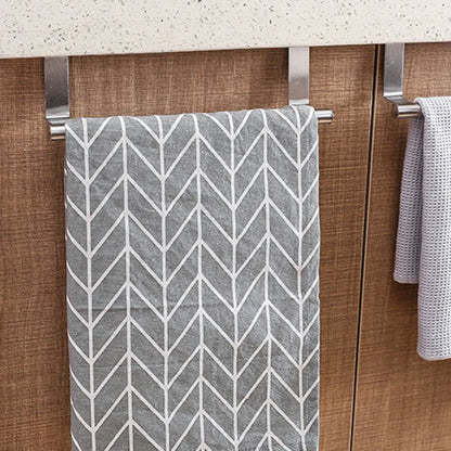 Kitchen Cabinet Door Hanging Towel Rack - Stainless Steel - Homes Must Haves