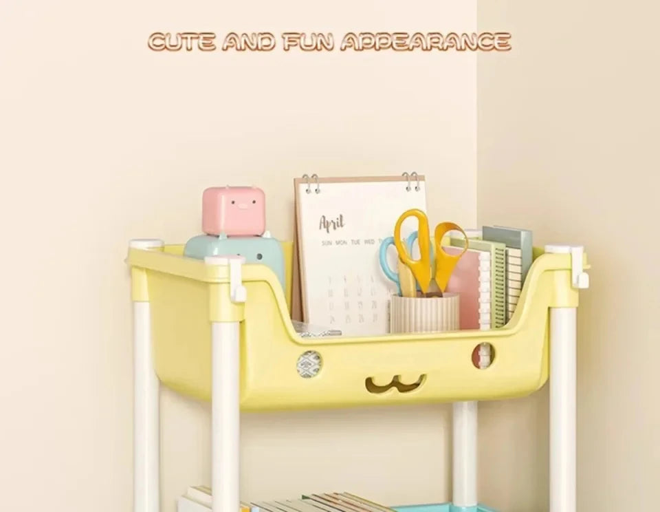 Toy Storage Trolley Bookshelf Snack Rack For Children - Homes Must Haves