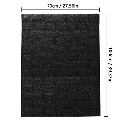 10m 3D Self-Adhesive Wallpaper Continuous Waterproof Brick Wall Stickers - Homes Must Haves