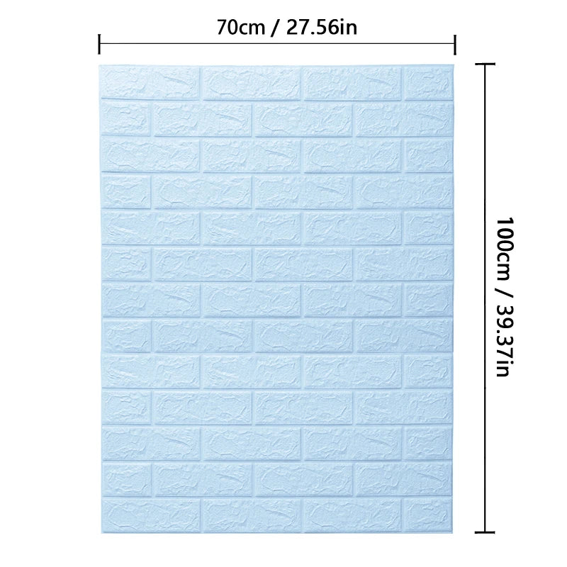 10m 3D Self-Adhesive Wallpaper Continuous Waterproof Brick Wall Stickers - Homes Must Haves