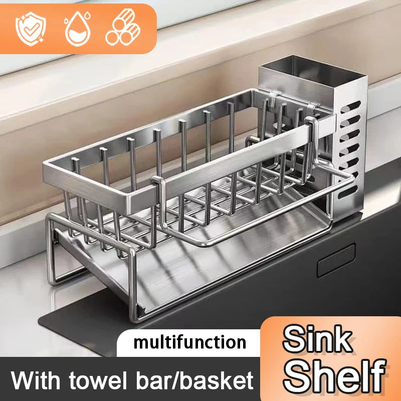 Stainless Steel Kitchen Sink Storage Rack - Homes Must Haves