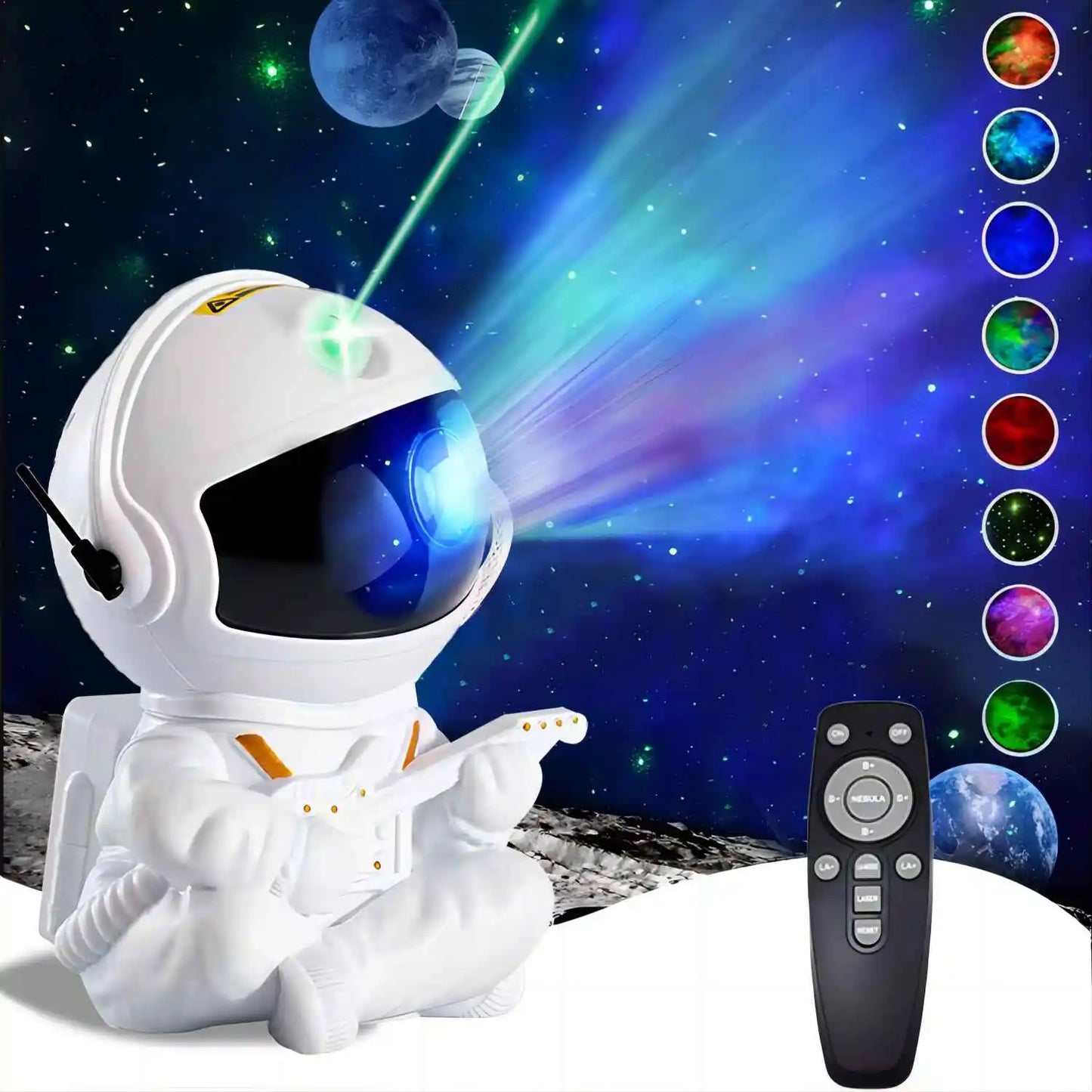 Remote Controlled Astronaut Night Light Nebula Galaxy Projector Star Ceiling Galaxy Lights - Children Bedroom Decoration Gift - Homes Must Haves