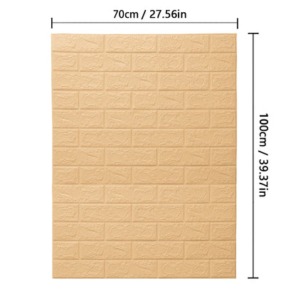 10m 3D Self-Adhesive Wallpaper Continuous Waterproof Brick Wall Stickers - Homes Must Haves